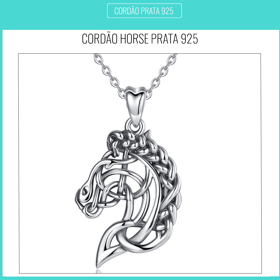 Cordão Horse ( Cavalo) Prata 925