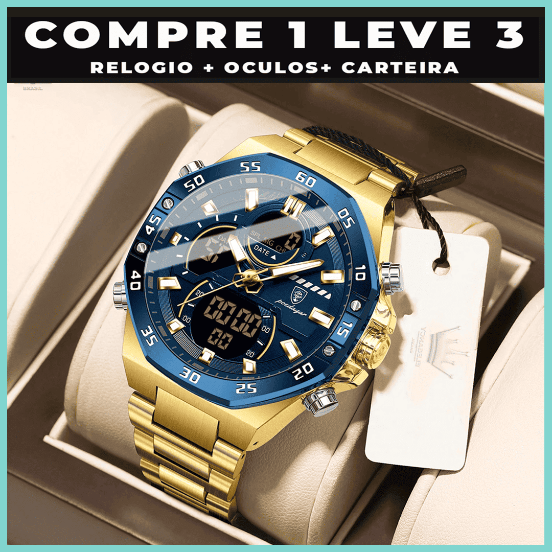 Relogio Elegancy Edifice original+2 Brindes