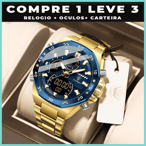 Relogio Elegancy Edifice original+2 Brindes