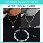 Kit 2 Cordões Camadas + Pulseira