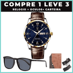 Relogio Crystal Classic + carteira + oculos de brinde
