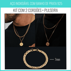 Kit 2 Cordões Camadas + Pulseira