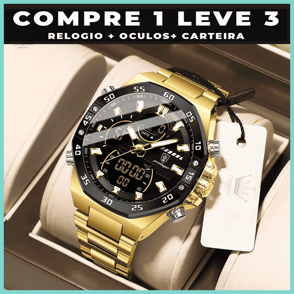 Relogio Elegancy Edifice original+2 Brindes