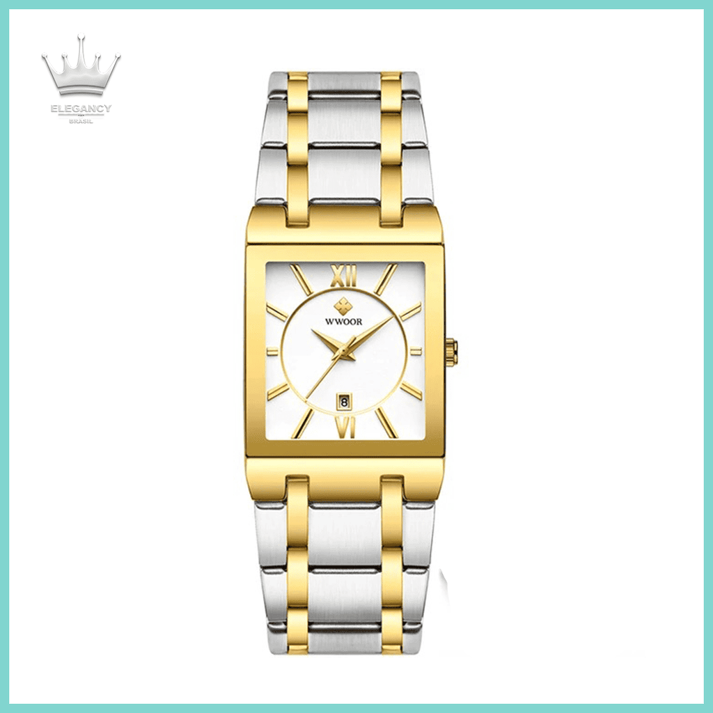 Relogio  Gold Masculino Wwoor Elegancy