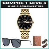 DOURADO +  OCULOS  + CARTEIRA