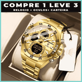 Relogio Elegancy Edifice original+2 Brindes