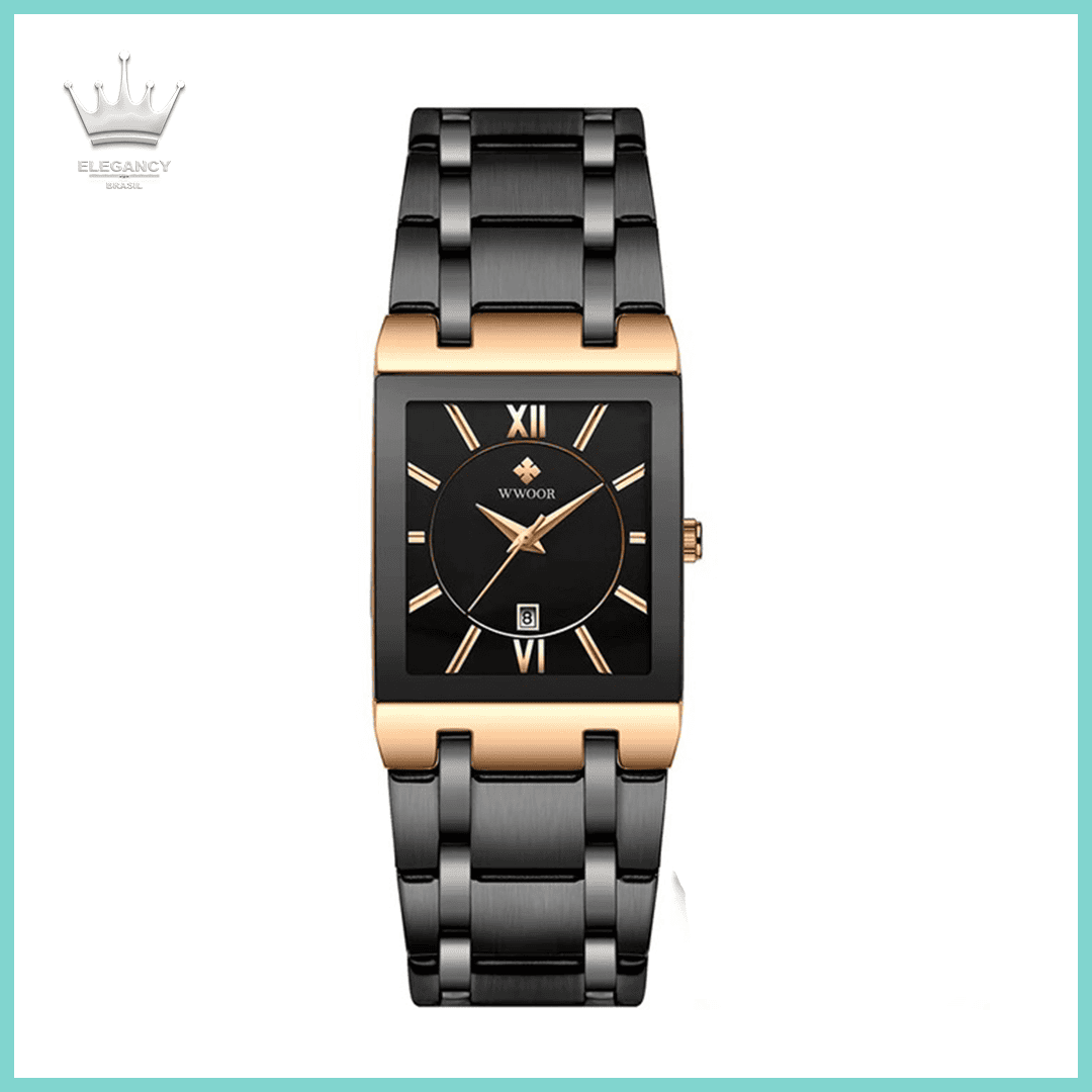 Relogio  Gold Masculino Wwoor Elegancy