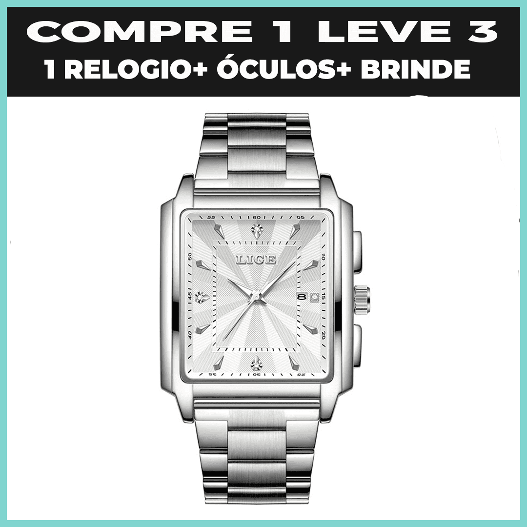 Relogio Masculino Magnus Gold+Brindes