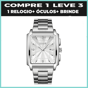 Relogio Masculino Magnus Gold+Brindes