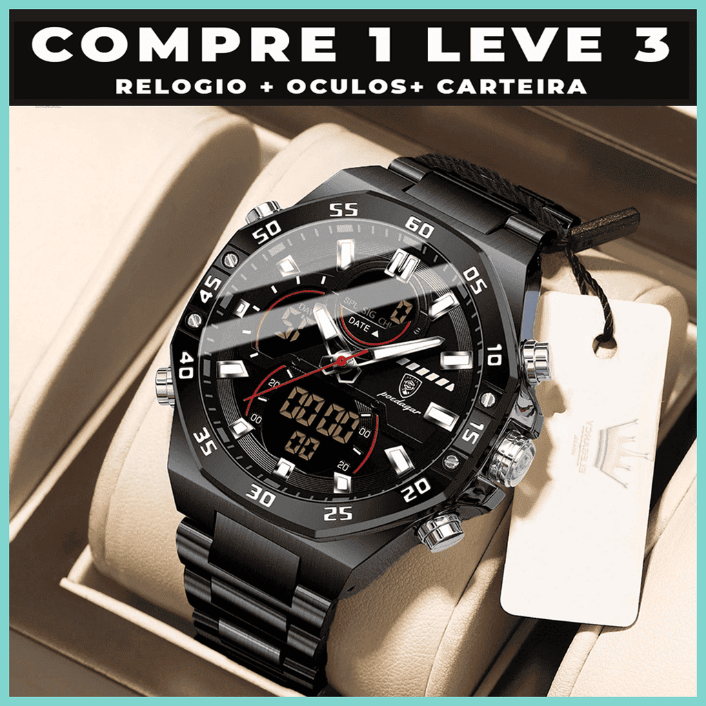 Relogio Elegancy Edifice original+2 Brindes