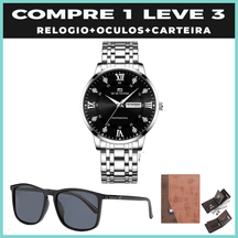 Relógio CRYSTAL DIAMOND + OCULOS + CARTEIRA