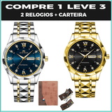 AZUL + DOURADO + CARTEIRA