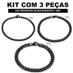 Kit Pulseira aço inoxidável e Banhado a Ouro Elegancy