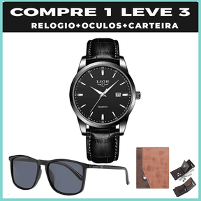 Relogio Classic Elegancy Couro Original (COMPRE 1 LEVE 3)