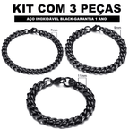 Kit Pulseira aço inoxidável e Banhado a Ouro Elegancy