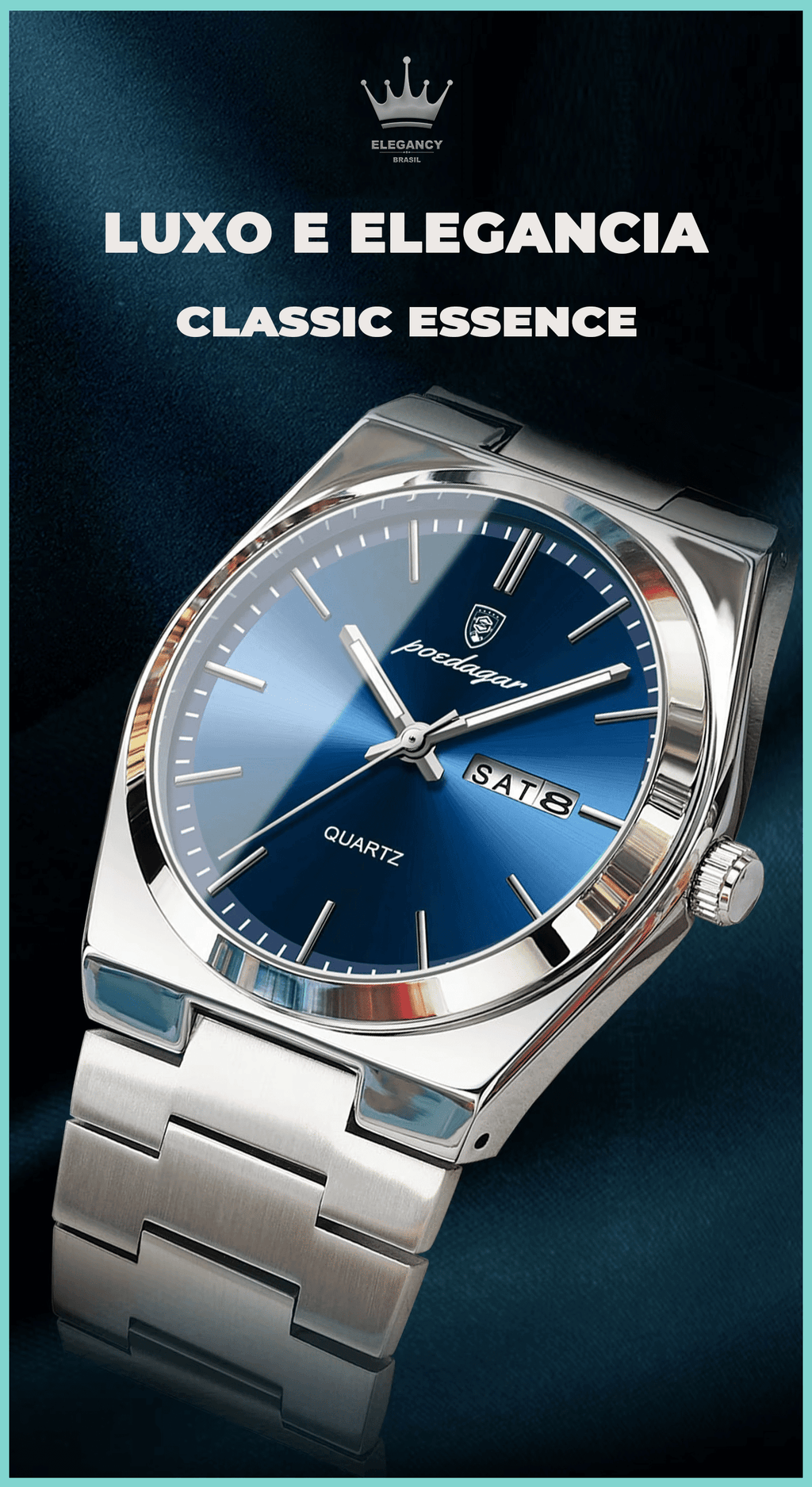 Relogio Elegancy Classic  2 Unidsdes + brinde