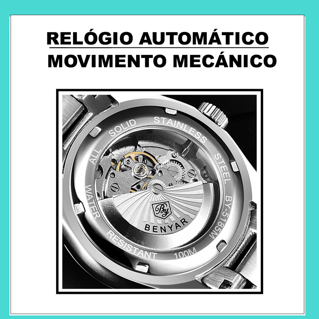 Relógio  BENYAR Mecânico Automático Original