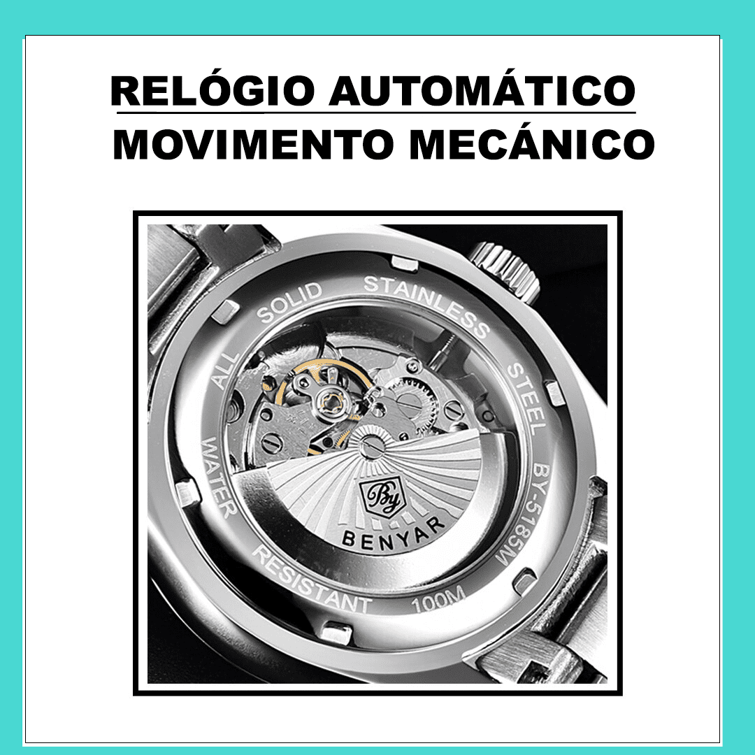 Relógio  BENYAR Mecânico Automático Original
