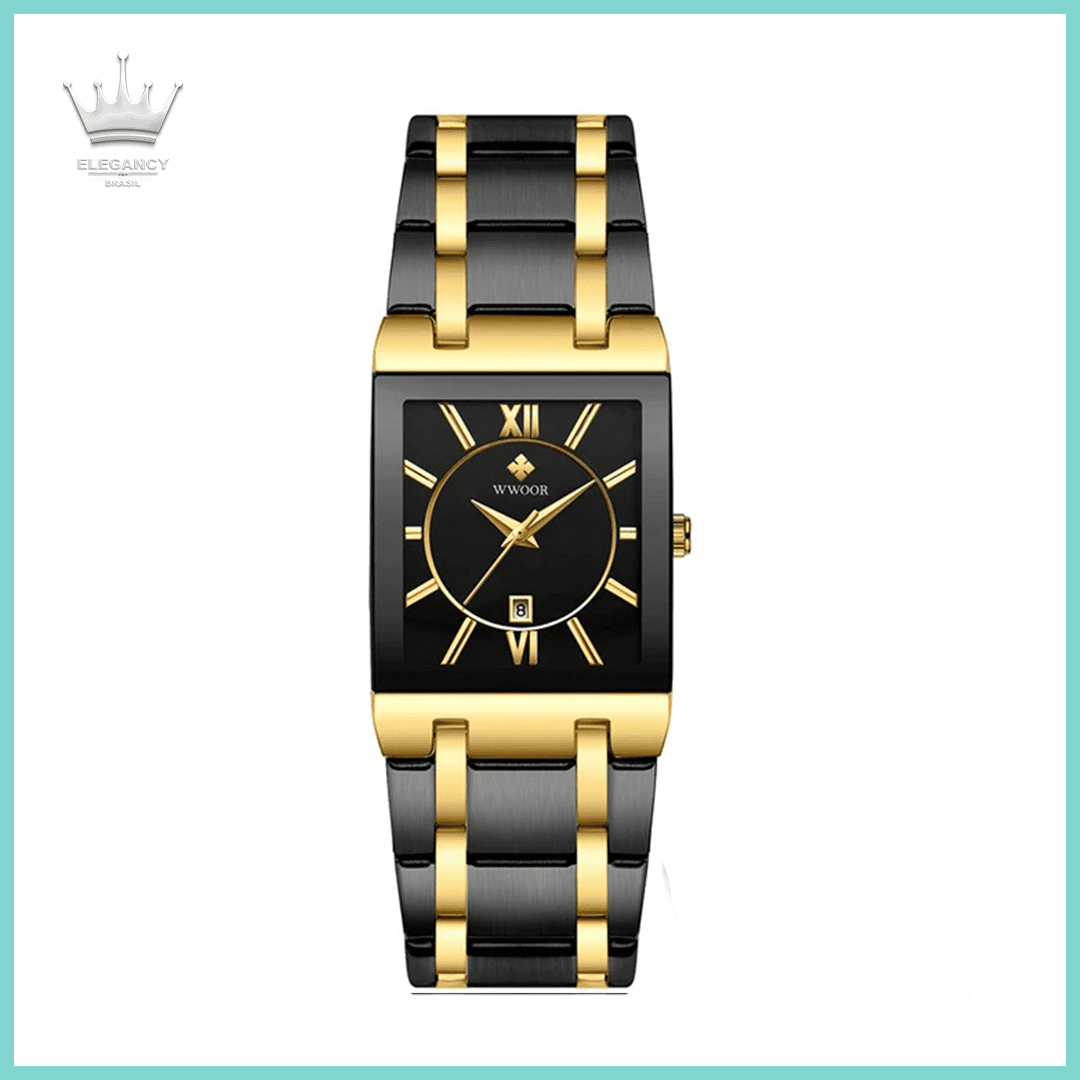 Relogio  Gold Masculino Wwoor Elegancy