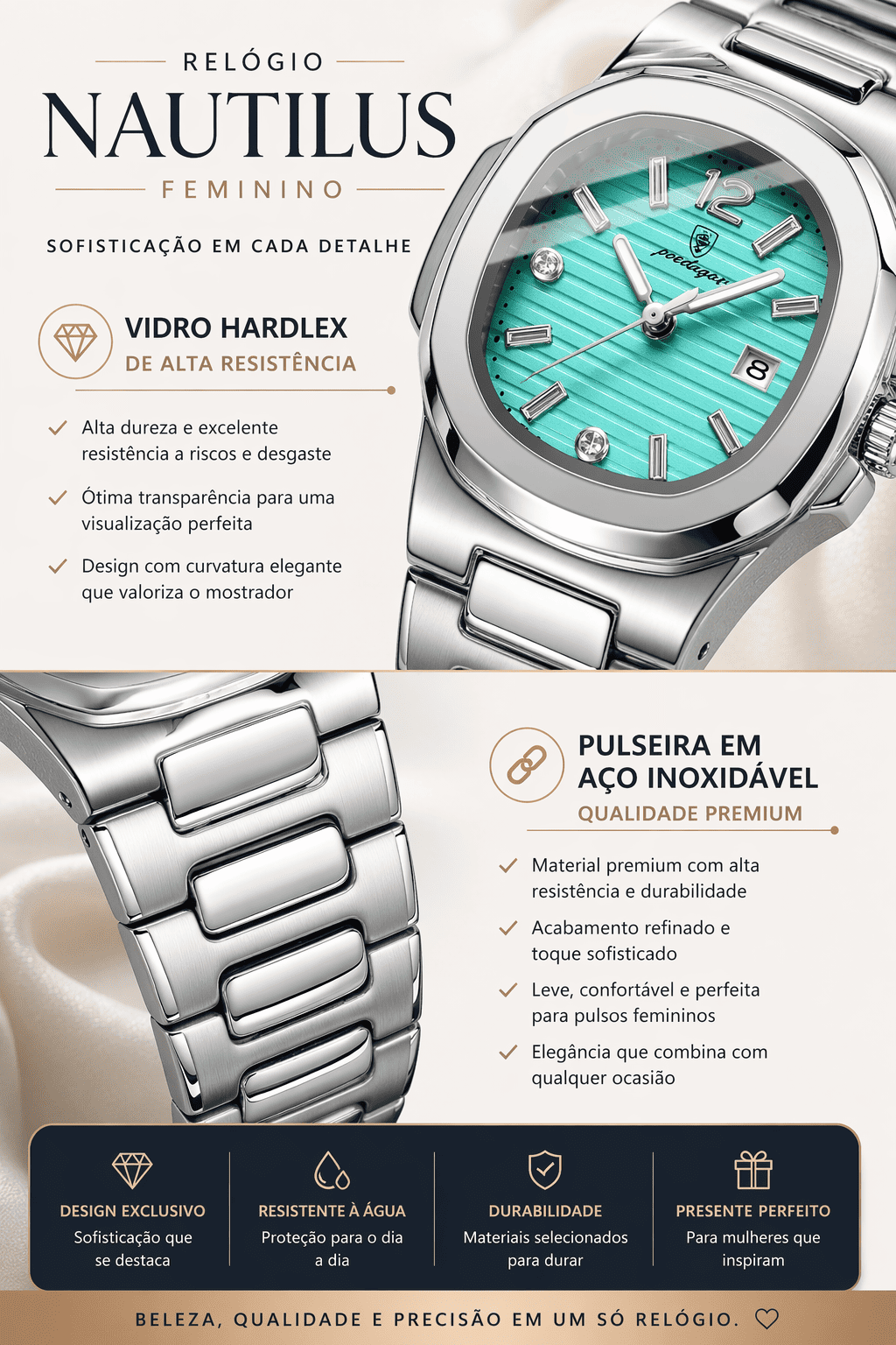 Relógio Feminino Nautilus