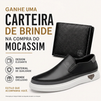 Mocassin artesanal de couro genuíno