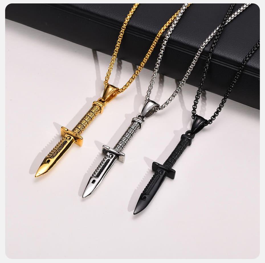 Kit com 3 Cordões Punk Dagger
