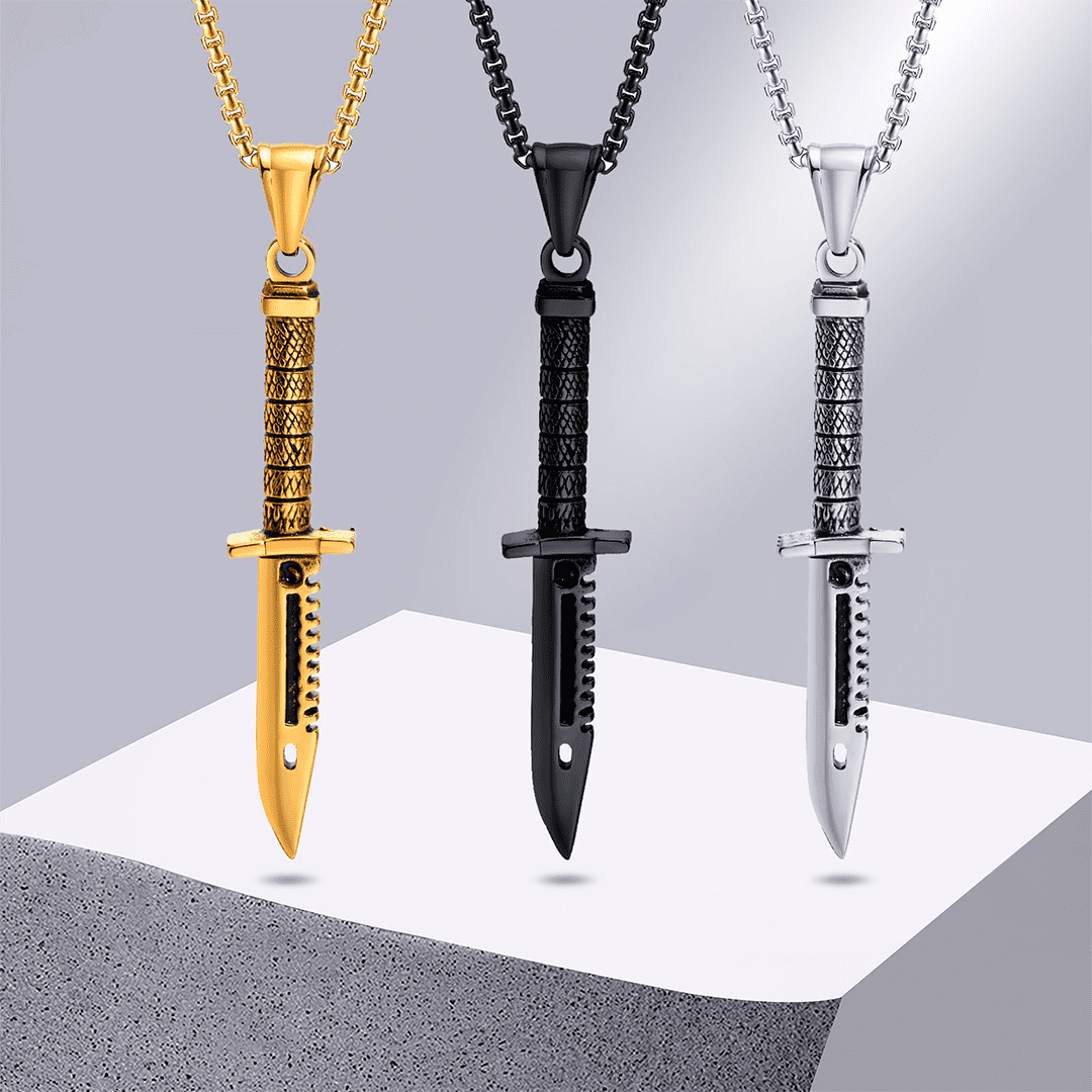 Kit com 3 Cordões Punk Dagger