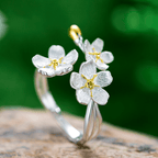 Anel Flores Elegancy Prata 925
