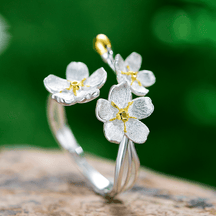 Anel Flores Elegancy Prata 925