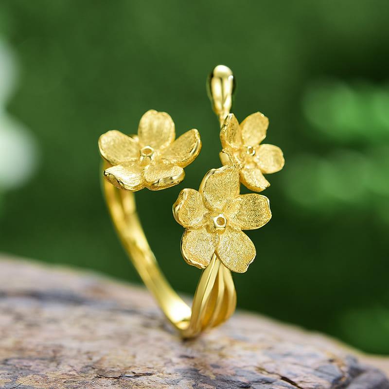 Anel Flores Elegancy Prata 925