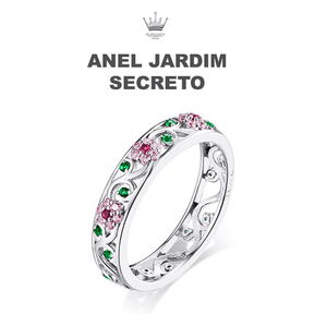 Anel  de Prata  Jardim Secreto