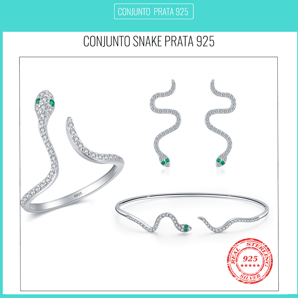 Conjunto Snake Prata 925
