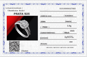 Anel Elegancy de Prata 925 com Pedra Zircônia