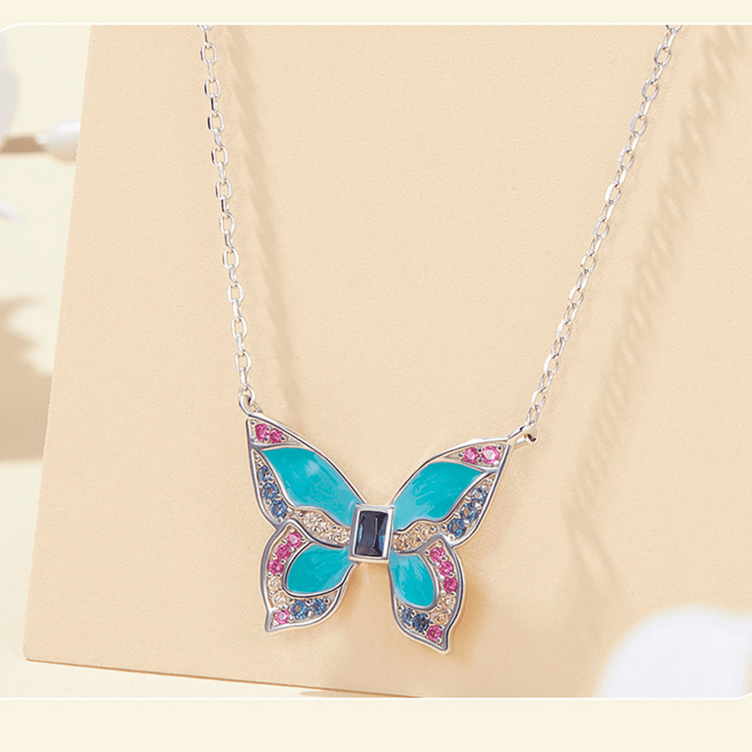 Colar Borboleta Prata 925