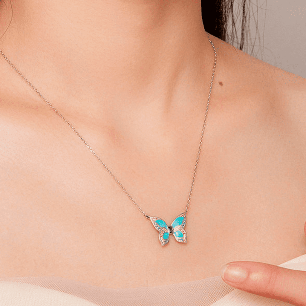 Colar Borboleta Prata 925