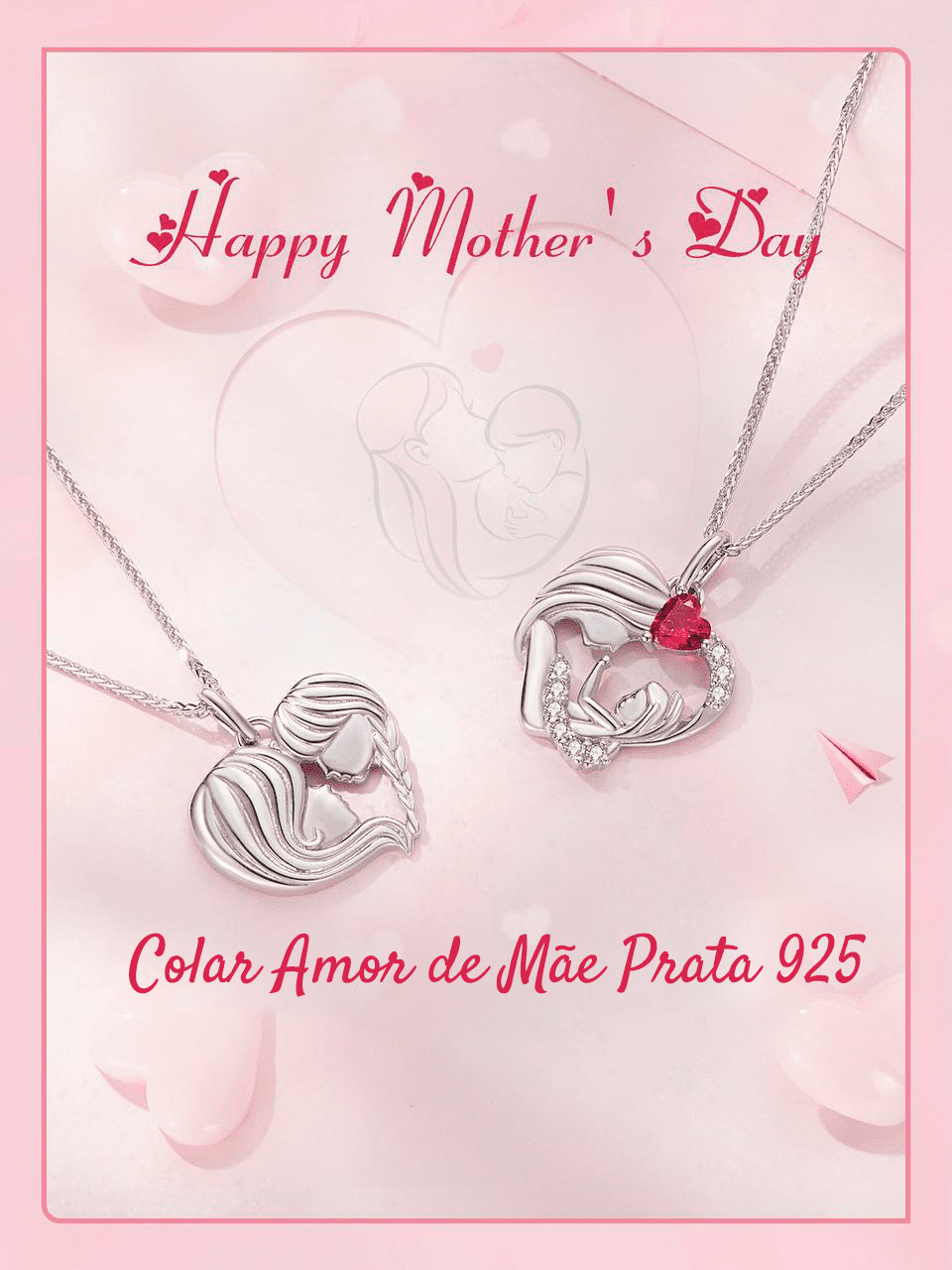 Colar Feminino Amor de Mãe Prata 925