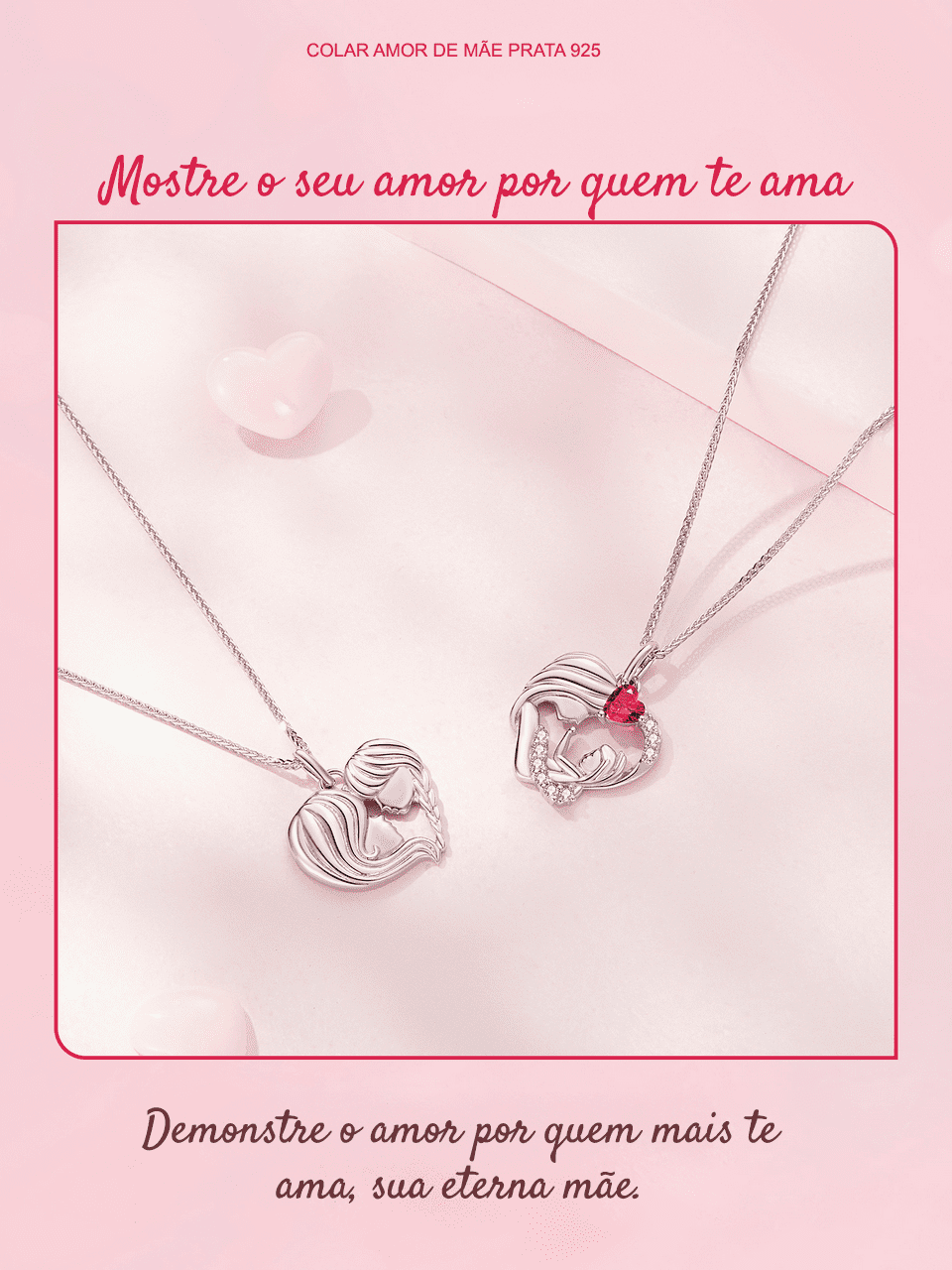 Colar Feminino Amor de Mãe Prata 925