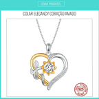 Colar de Prata Coração Amado com Pedra de Moissanite