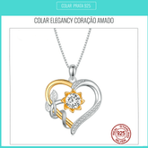 Colar de Prata Coração Amado com Pedra de Moissanite