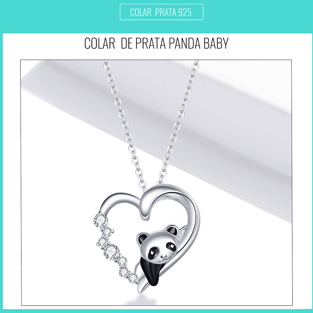 Colar de Prata Panda Baby
