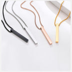 Kit com 3 Cordões Estilo Barra- Aço Inoxidável