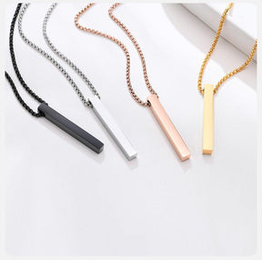 Kit com 3 Cordões Estilo Barra- Aço Inoxidável