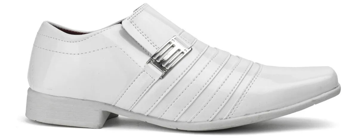 Sapato social de couro classico + cinto de brinde