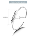 Pulseira Elegancy Prata Pura com Pedra Preciosa
