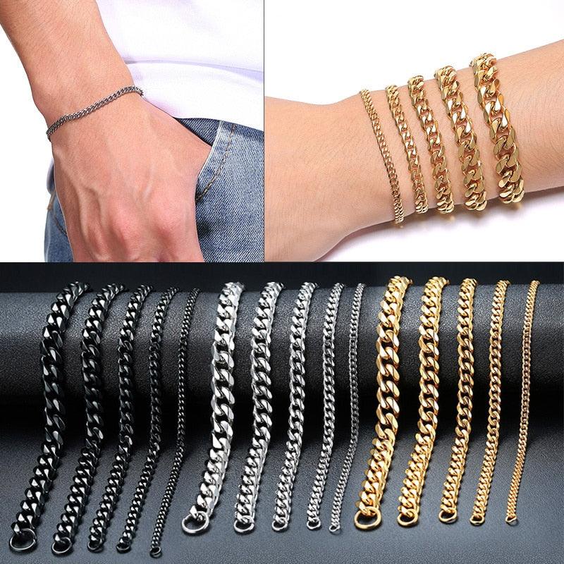 Kit Pulseira aço inoxidável e Banhado a Ouro Elegancy