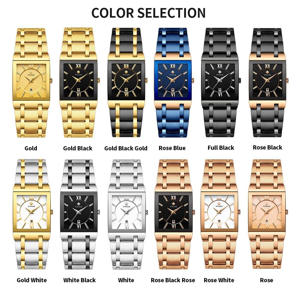 Relogio  Gold Masculino Wwoor Elegancy