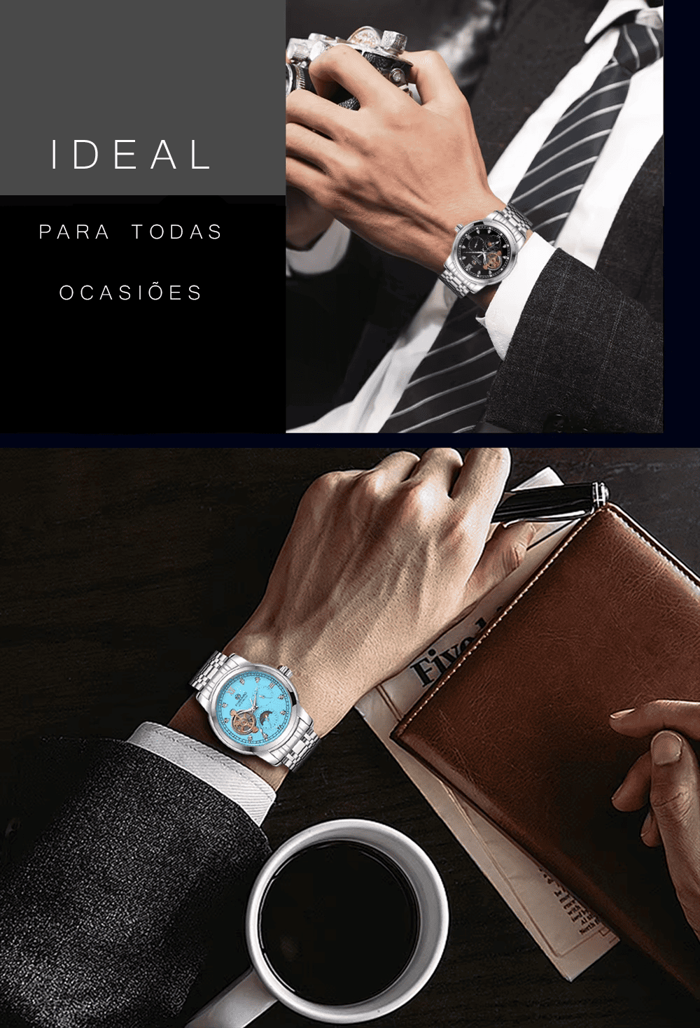 Relogio Automatico Luxury Turbilhão