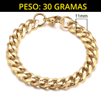 Kit Pulseira aço inoxidável e Banhado a Ouro Elegancy