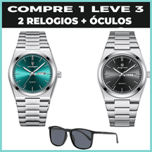 Relogio Elegancy Classic  2 Unidsdes + brinde