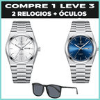 Relogio Elegancy Classic  2 Unidsdes + brinde
